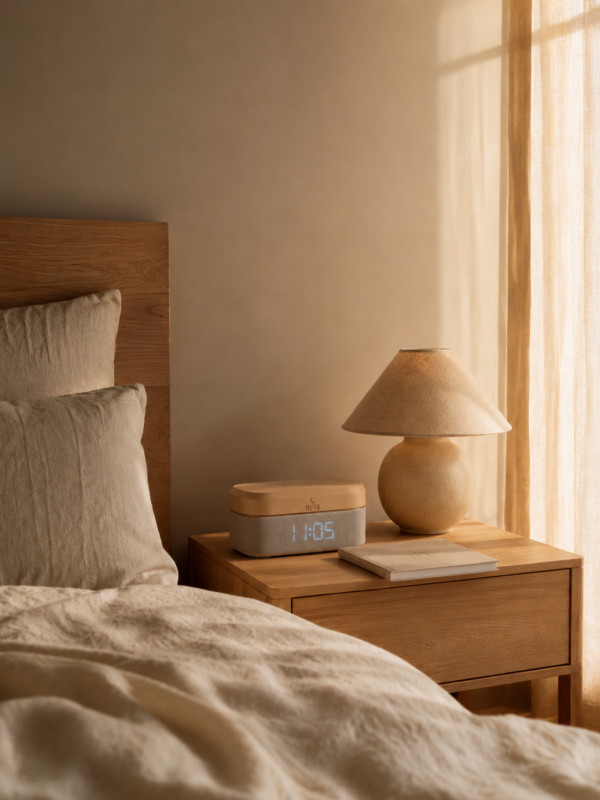 RestNest langs bed RestNest – Sleep & Recharge